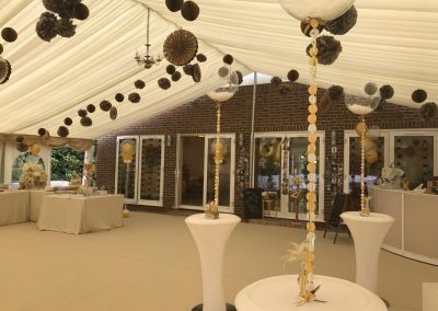 decorated marquee with baloons