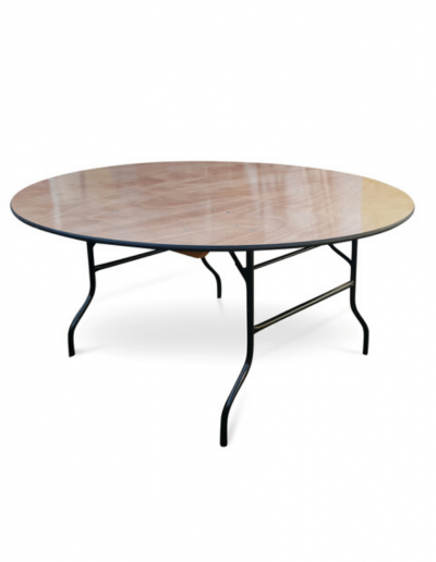 5ft Round Wooden Table